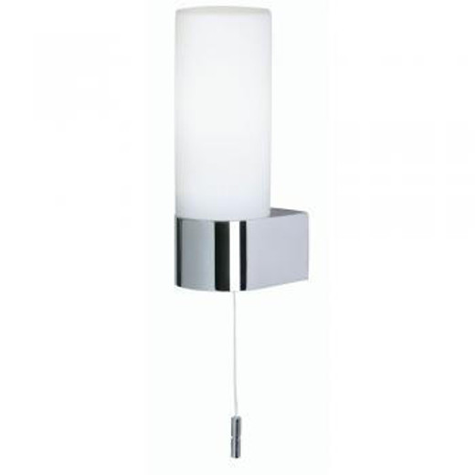 Oaks Lighting Flynn Chrome with White Diffuser IP44 Bathroom Wall Light 