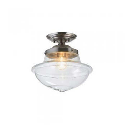 Oaks Lighting Lars Antique Chrome Flush Ceiling Light 