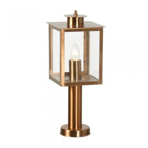 Oaks Lighting Saxton Copper IP44 Pedestal Post Top Light 