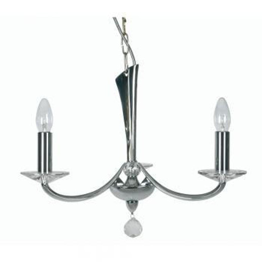 Oaks Lighting Bahia 3 Light Polished Chrome Pendant Light 