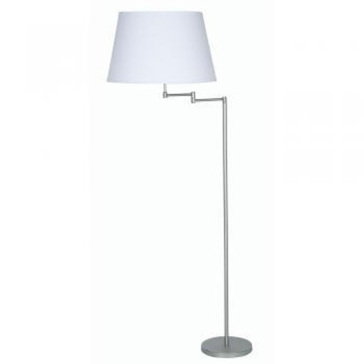 Oaks Lighting Armada Satin Chrome with Double Swing Arm Floor Lamp 