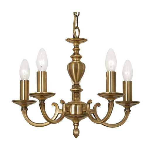 Oaks Lighting Carter 5 Light Antique Brass Pendant Light 