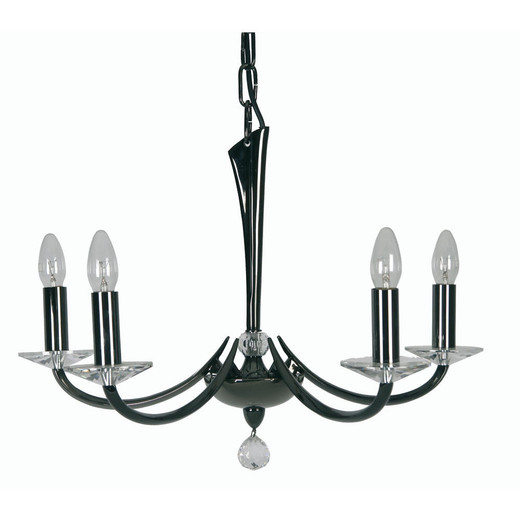 Oaks Lighting Bahia 5 Light Titanium Chandelier Pendant Light 