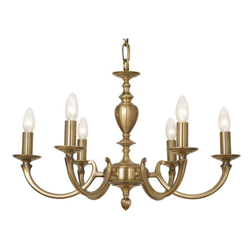 Oaks Lighting Carter 6 Light Antique Brass Pendant Light 