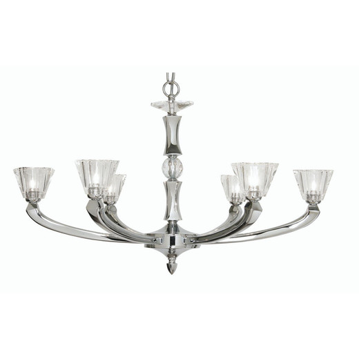 Oaks Lighting Perseas 6 Light Chrome with Crystal Pendant Light 