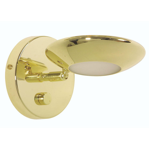 Oaks Lighting Trento Polished Brass Adjustable Wall Light 