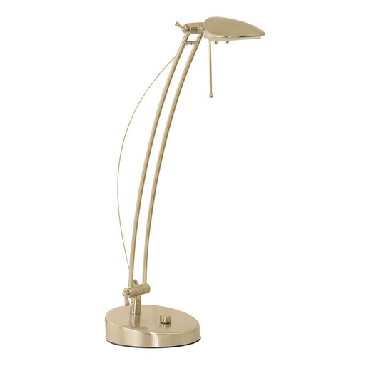 Oaks Lighting Delta Satin Chrome Adjustable Table Lamp 