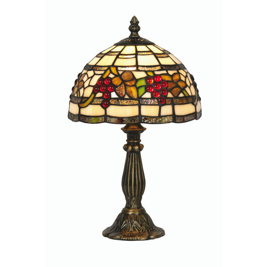 Oaks Lighting Grapes Tiffany 20cm Table Lamp 