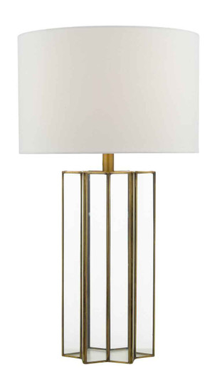 Osuna Natural Metal Glass with Shade Table Lamp