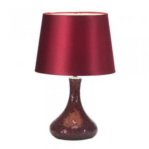 Oaks Lighting Zara Red with Shade Table Lamp 