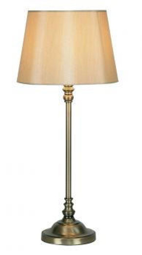Oaks Lighting 858 Antique Brass with Shade 53cm Table Lamp 