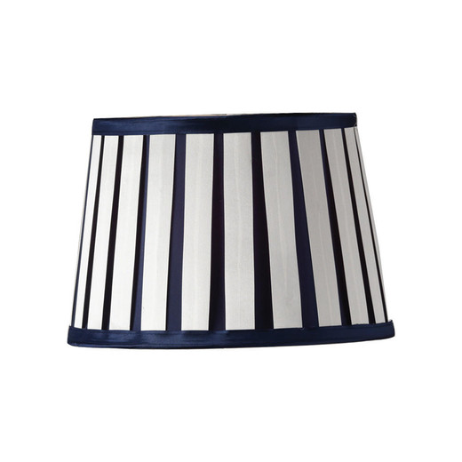 Oaks Lighting Off White Pleated Navy 25cm Shade Only 