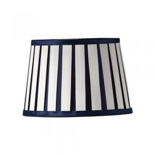 Oaks Lighting Off White Pleated Navy 30cm Shade Only 