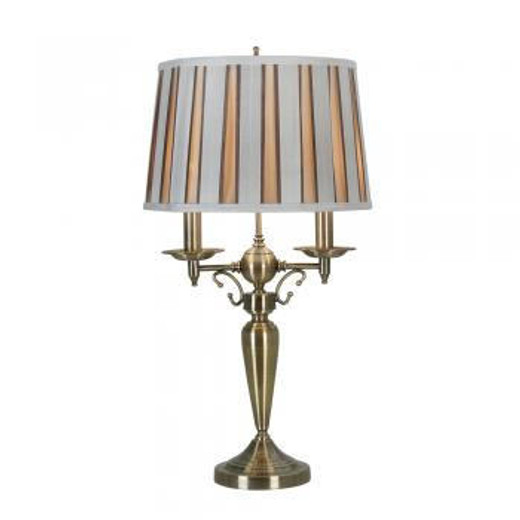 Oaks Lighting Wesh Gold with Shade Table Lamp 