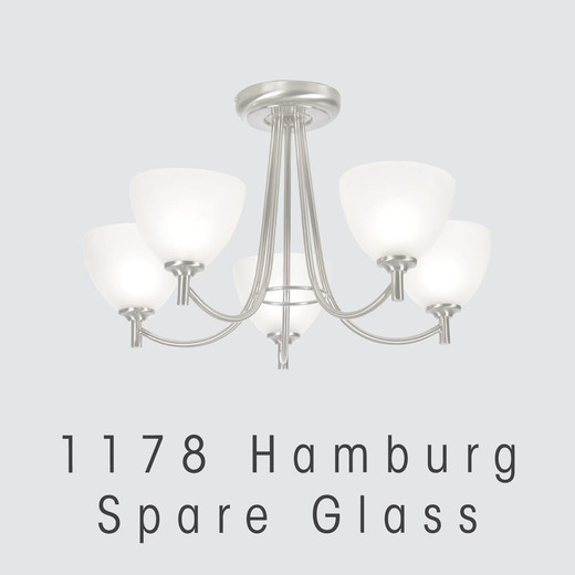 Oaks Lighting Hamburg White Alabaster Glass Only 