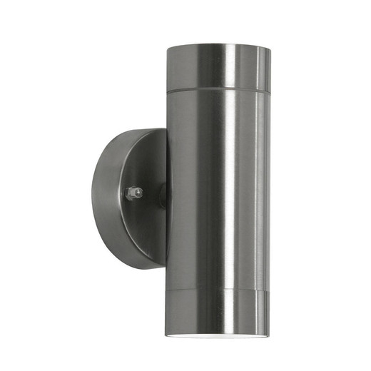 Oaks Lighting Carson 2 Light Stainless Steel Up and Down IP44 Wall Light 