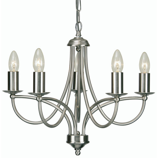 Oaks Lighting Loop 5 Light Antique Chrome Dual Mount Pendant Light 