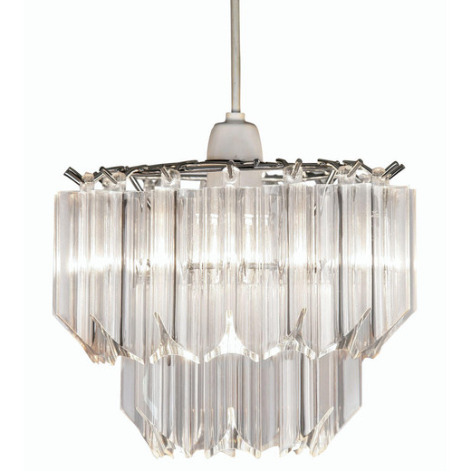 Oaks Lighting Acrylic Clear Non Electric 20.5cm Easy Fit Pendant 