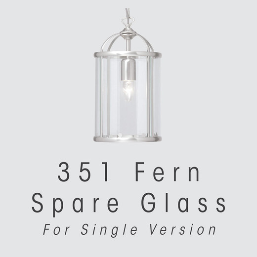 Oaks Lighting Fern Pendant Lantern Single Panel Glass Only  