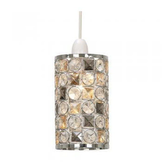 Oaks Lighting Davoli Chrome and Beaded Non Electric 11cm Pendant Light 