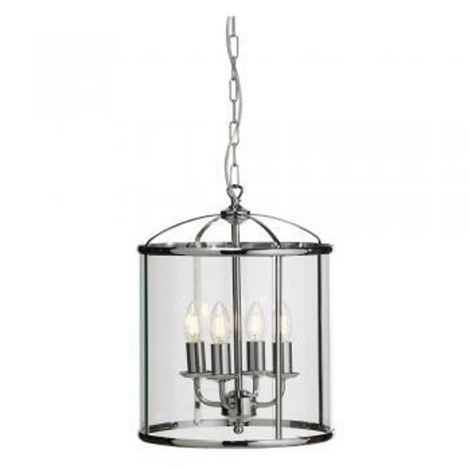 Oaks Lighting Fern 4 Light Chrome Pendant Light 