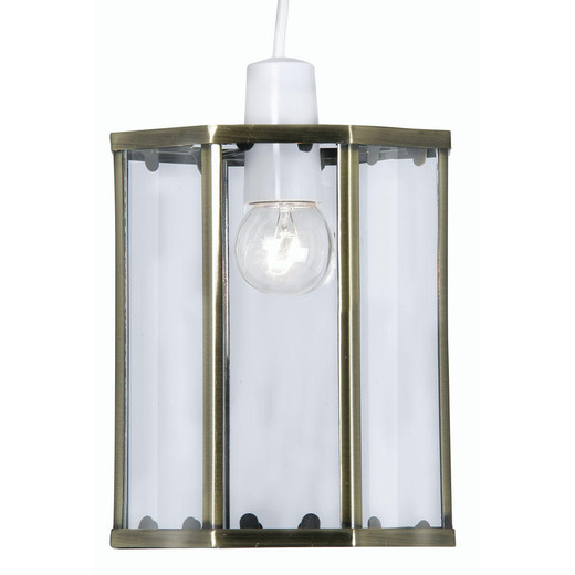 Oaks Lighting Lantern  Antique Brass Easy Fit Shade Only