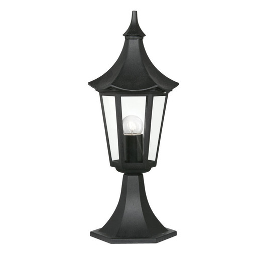 Oaks Lighting Witton Black Pedestal IP44 Post Top Light 