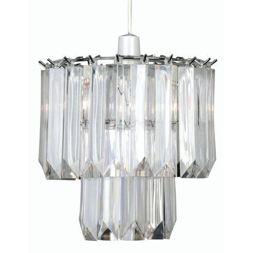 Oaks Lighting Acrylic Clear Non Electric 25cm Easy Fit Shade Only