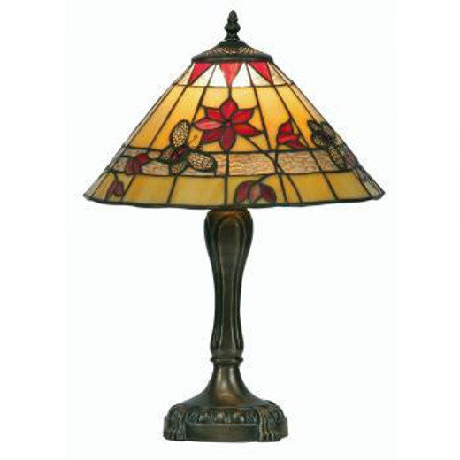 Oaks Lighting Butterfy Tiffany 34cm Table Lamp 