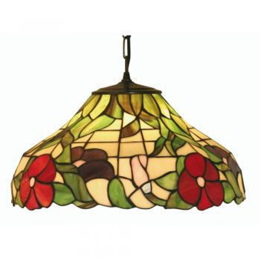 Oaks Lighting Peonies Tiffany 40cm Pendant Light 