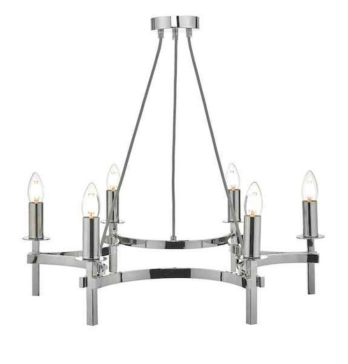 Nacala 6 Light Polished Chrome Pendant Light