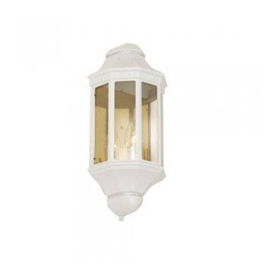 Oaks Lighting Westminster White Lantern IP44 Wall Light 