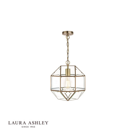 Laura Ashley Blackwell Antique Brass Pendant Light 