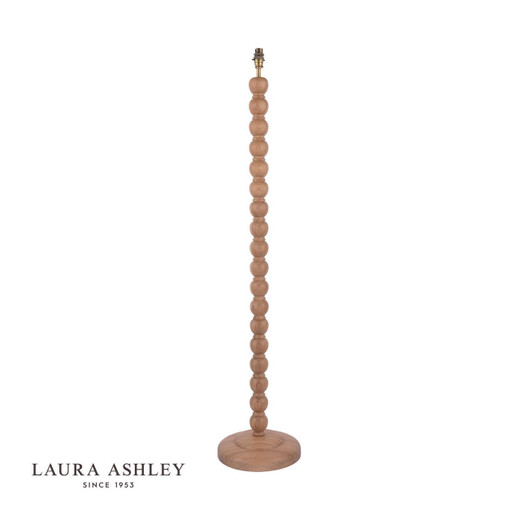 Laura Ashley Maria Wood with Antique Brass Base Only Floor Lamp 