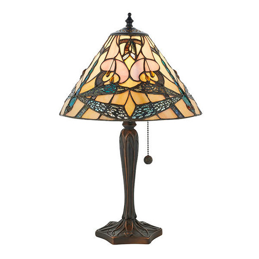 Interiors 1900 Ashton Dark Bronze Tiffany Table Lamp 