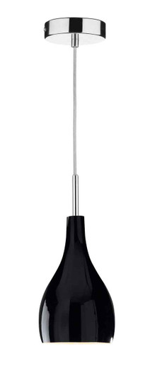 Soho 1 Light Black Coloured Glass Shade Pendant Light