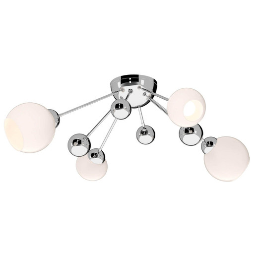 David Hunt COSMOS 4 Light Polished Chrome with Opal Glass Ceiling Light 
