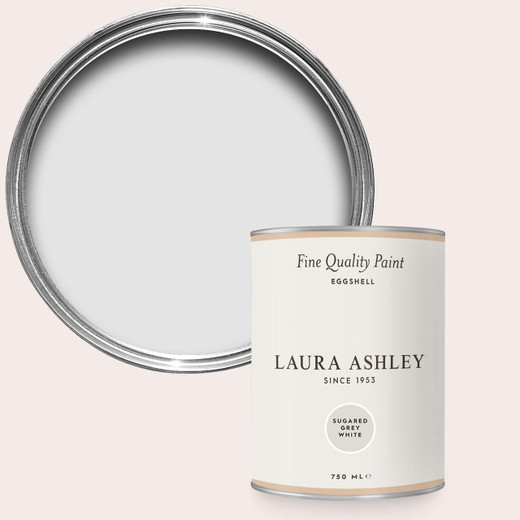 Laura Ashley Homeware Laura Ashley Sugared Grey White 750ml Eggshell Paint 