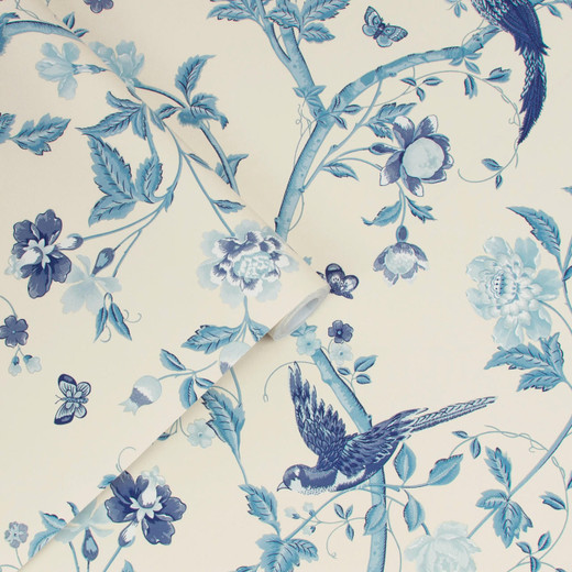 Laura Ashley Homeware Laura Ashley Royal Blue Summer Palace Wallpaper 