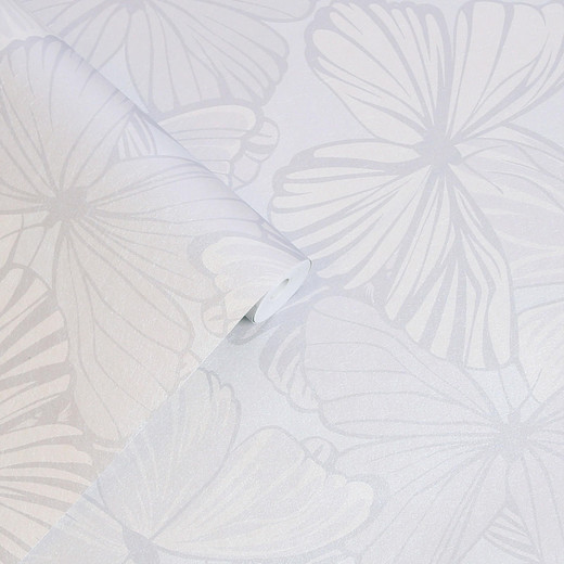 Laura Ashley Homeware Laura Ashley Sugared Grey Butterfly Garden Wallpaper 