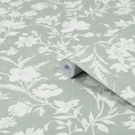 Laura Ashley Homeware Laura Ashley Sage Green Rye Wallpaper 