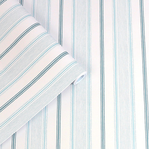 Laura Ashley Homeware Laura Ashley Seaspray Heacham Stripe Wallpaper 