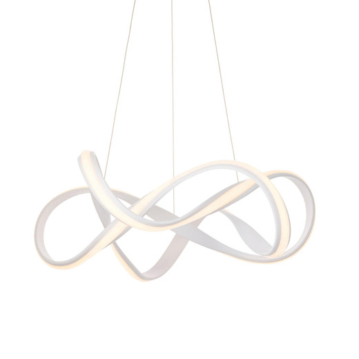 Endon Lighting Synergy Sand White with Frosted Diffuser Pendant Light 