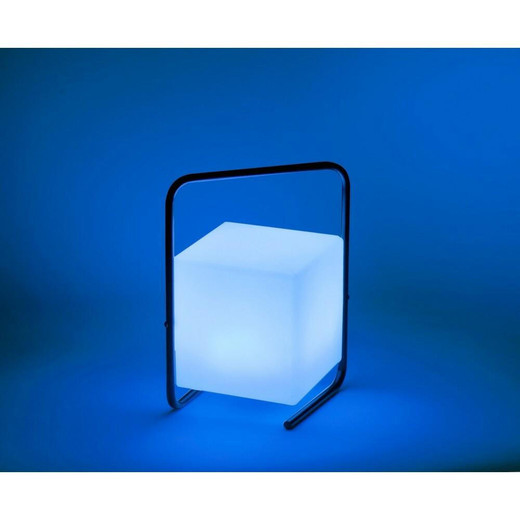 Leuchten Direkt Keno Black with Opal Polycarbonate Square Rechargable Table Lamp - Clearance 