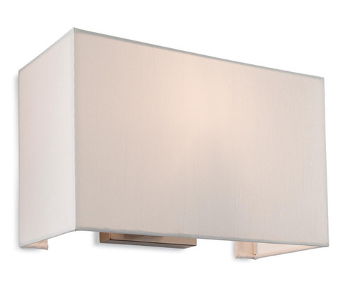 Firstlight Products Fargo Brushed Steel with Cream Shade Wall Light - Clearance 