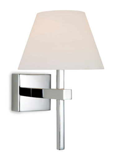 Firstlight Products Fabio Chrome with Opal Glass Shade IP44 Wall Light - Clearance 