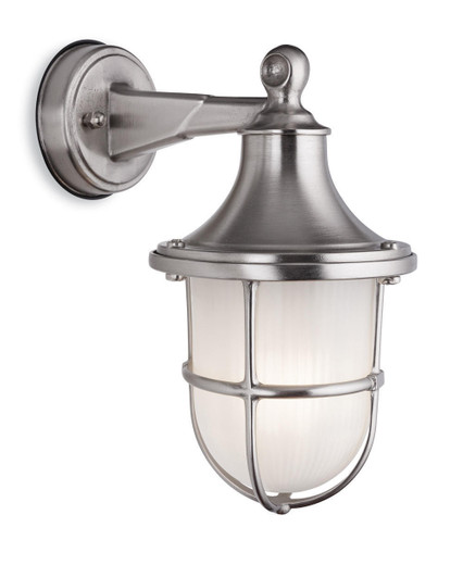 Firstlight Products Nautic Nickel Plated with Frosted Glass Wall Light - Clearance 