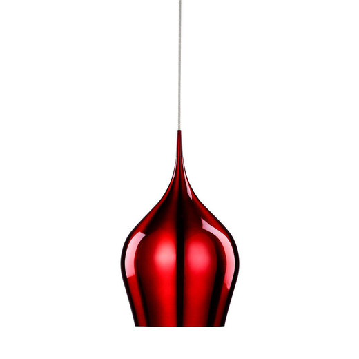 Searchlight Vibrant Red Metal 26cm Pendant Light - Clearance 