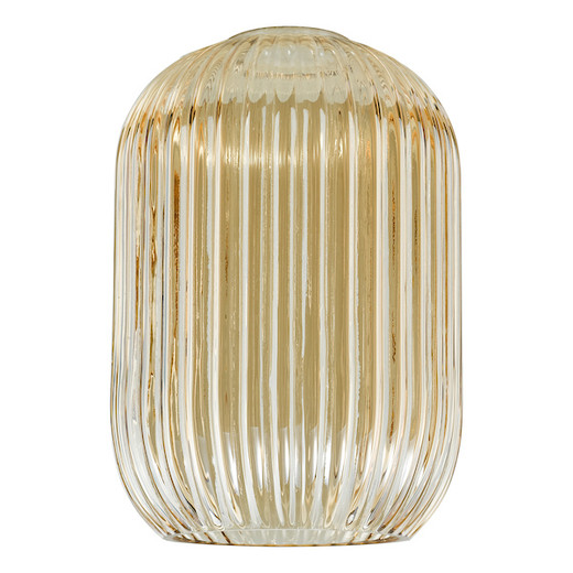 Sawyer Champagne Ribbed Glass Easy Fit Pendant Shade Only