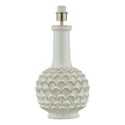 Dar Lighting Edlyn White Reactive Glaze Base Only Table Lamp 